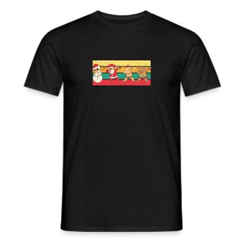 Dabbing Weihnachtsmann Freunde Xmas Pyjamas Dab - Männer T-Shirt - Schwarz - Vorne - AI Model Male 178 light (178cm)