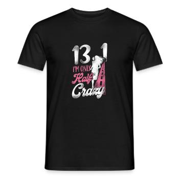 Running Runner Semi-marathon Demi-marathon - T-shirt homme - noir - Devant - AI Model Male 178 light (178cm)