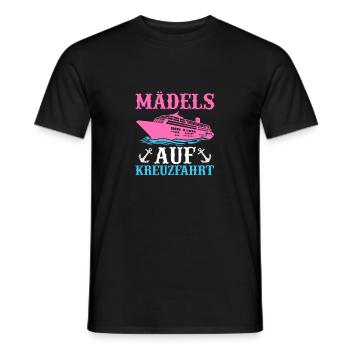 Mädels auf Kreuzfahrt Schiff Urlaub - Männer T-Shirt - Schwarz - Vorne - AI Model Male 178 light (178cm)