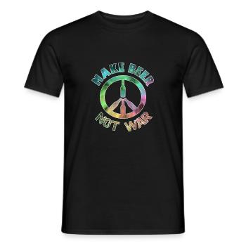 Make Beer Not War - Men's T-Shirt - black - Front - AI Model Male 178 light (178cm)