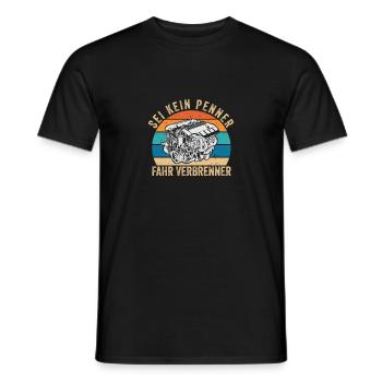 Don't be a penny drive combustion engine - Men's T-Shirt - black - Front - AI Model Male 178 light (178cm)