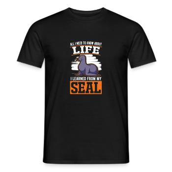 Seal Gift Seal Sea Lion - Men's T-Shirt - black - Front - AI Model Male 178 light (178cm)