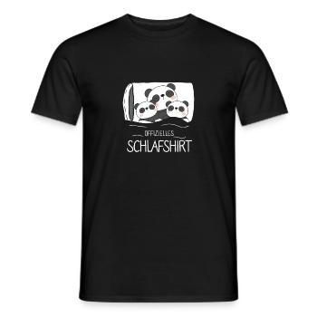 Offizielles Schlafshirt Panda - Männer T-Shirt - Schwarz - Vorne - AI Model Male 178 light (178cm)