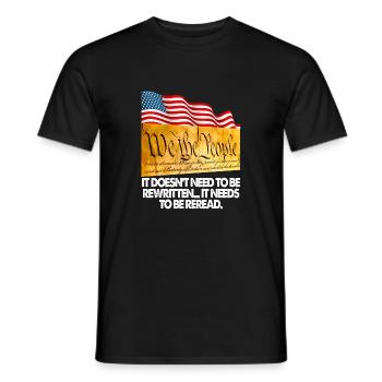 We The People It Needs To Be Reread - Men's T-Shirt - black - Front - AI Model Male 178 light (178cm)