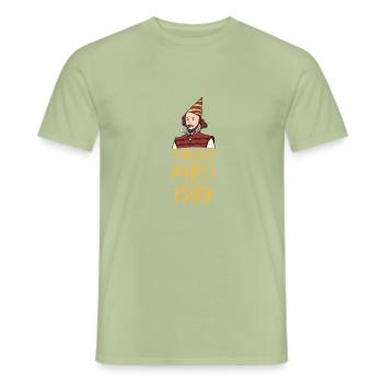 William Shakespeare Theatre Literature - Men's T-Shirt - sage - Front - AI Model Male 178 light (178cm)