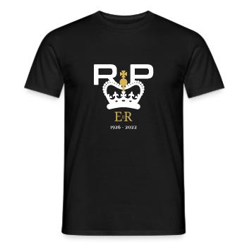 Queen Elizabeth II Rest in Peace - Men's T-Shirt - black - Front - AI Model Male 178 light (178cm)
