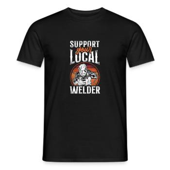Welder Welding Vintage Retro - Männer T-Shirt - Schwarz - Vorne - AI Model Male 178 light (178cm)