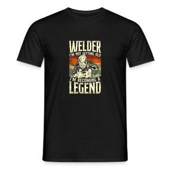 Soudage Soudeur Vintage Retro - T-shirt homme - noir - Devant - AI Model Male 178 light (178cm)