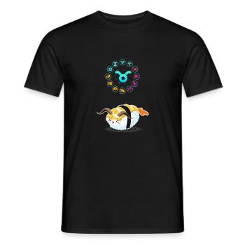 Japanisches Sushi Funny Taurus Zodiac Sushi Lover Wortspiel - Männer T-Shirt - Schwarz - Vorne - AI Model Male 178 light (178cm)