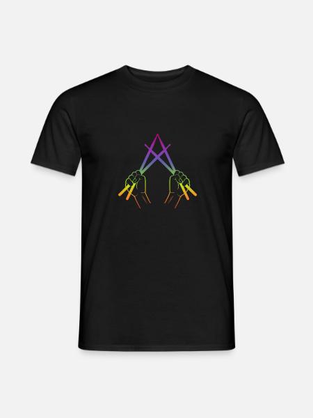 Drumsticks bunt - Männer T-Shirt - Schwarz