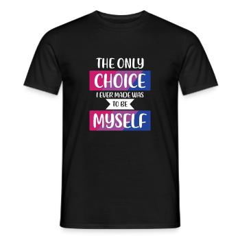 LGBTQ Nonbinary Colorful Rainbow Flag LGBTQ+ Pride - Men's T-Shirt - black - Front - AI Model Male 178 light (178cm)