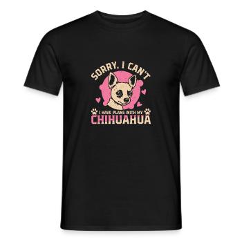 Süßes Chihuahua Chiwawa Hund Hunde Motiv süßer - Männer T-Shirt - Schwarz - Vorne - AI Model Male 178 light (178cm)