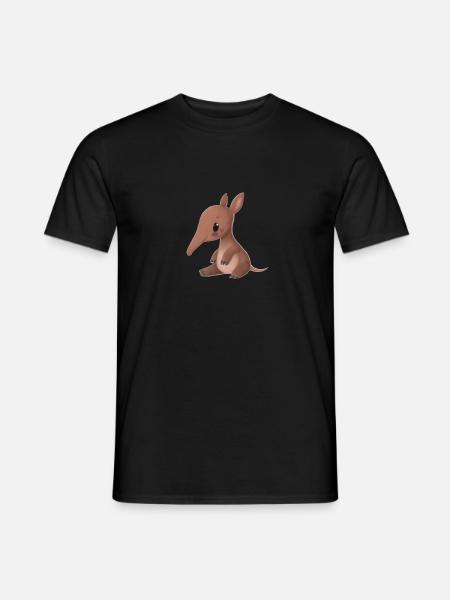 Cute Baby Aardvark Sitting - Men's T-Shirt - black