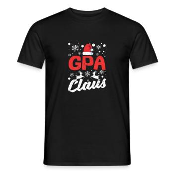 Gpa Claus Père Noël Matching Famille Grand-père - T-shirt homme - noir - Devant - AI Model Male 178 light (178cm)