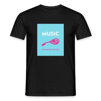 Mandoline - Music The Voice of the Soul - Männer T-Shirt - Schwarz - Vorne - AI Model Male 178 light (178cm)