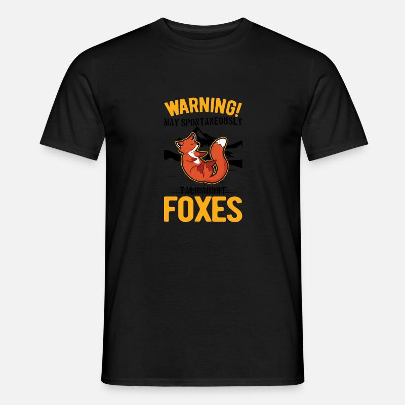 Warnung Fuchs Geschenk Polarfuchs Rotfucks - Männer T-Shirt - Schwarz