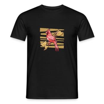 Cardinal Rouge Cardinal Vogel Cardinal Rouge - T-shirt homme - noir - Devant - AI Model Male 178 light (178cm)