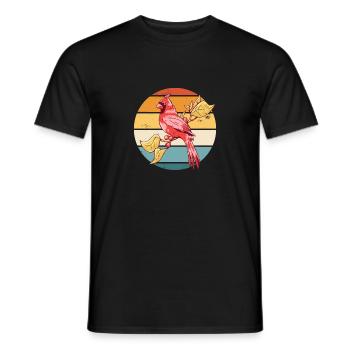 Cardinal Rouge Cardinal Vogel Cardinal Rouge - T-shirt homme - noir - Devant - AI Model Male 178 light (178cm)