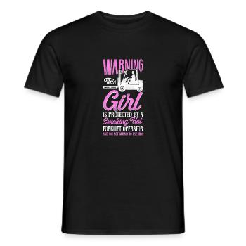 Certified Forklift Truck Operator - Men's T-Shirt - black - Front - AI Model Male 178 light (178cm)