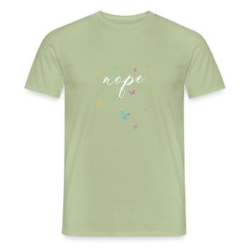 Nope - Einfach mal Nein sagen! - Männer T-Shirt - Sage - Vorne - AI Model Male 178 light (178cm)