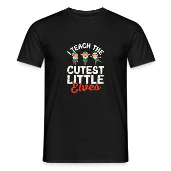 Funny Christmas Teacher Xmas I Teach The Cutest - Männer T-Shirt - Schwarz - Vorne - AI Model Male 178 light (178cm)
