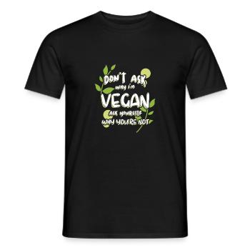 Go vegan Lifestyle Bewegung Veganismus Tierschutz - Männer T-Shirt - Schwarz - Vorne - AI Model Male 178 light (178cm)