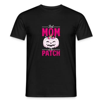 Halloween Meilleure maman du patch - Mama Pumpkin Uni - T-shirt homme - noir - Devant - AI Model Male 178 light (178cm)
