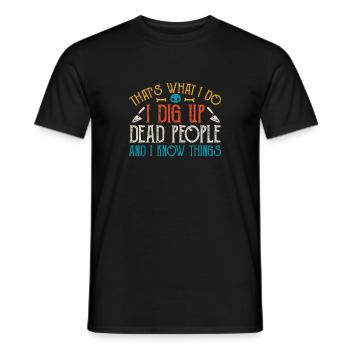 Archaeology Gift Archaeologist - Men's T-Shirt - black - Front - AI Model Male 178 light (178cm)