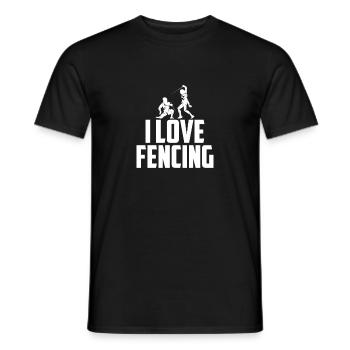 J’adore escrime escrimeur amateur drôle de sports de combat - T-shirt homme - noir - Devant - AI Model Male 178 light (178cm)