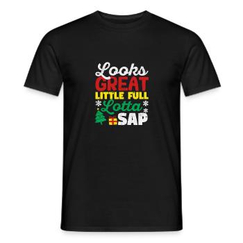 Looks great Small Full Lotta Sap Christmas - Men's T-Shirt - black - Front - AI Model Male 178 light (178cm)