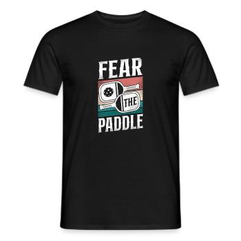 Pickleball Retro frygter pagajen - Mænd T-shirt - sort - Foran - AI Model Male 178 light (178cm)