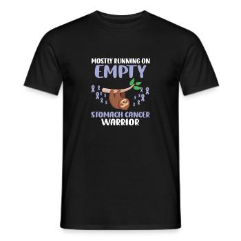 Mostly Running On Empty Sloth Stomach Cancer - Men's T-Shirt - black - Front - AI Model Male 178 light (178cm)