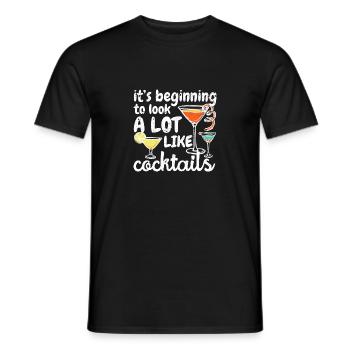 Es fängt an, sehr nach Cocktails auszusehen Lustig - Männer T-Shirt - Schwarz - Vorne - AI Model Male 178 light (178cm)