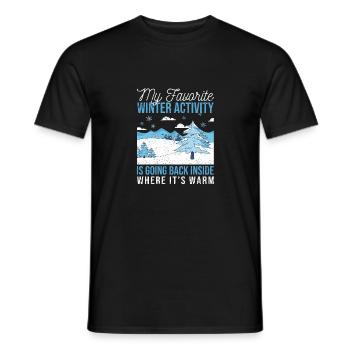 Meine Lieblingsbeschäftigung im Winter ist es - Männer T-Shirt - Schwarz - Vorne - AI Model Male 178 light (178cm)