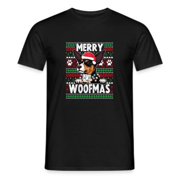 Pyjama de chien mignon - Jouet Fox Terrier Dog Lover Christ - T-shirt homme - noir - Devant - AI Model Male 178 light (178cm)
