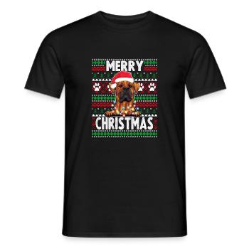 Pyjama pour chien mignon - Boston Terrier Dog Lover Christm - T-shirt homme - noir - Devant - AI Model Male 178 light (178cm)