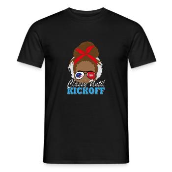 African American Football Mom classy until kickoff - Männer T-Shirt - Schwarz - Vorne - AI Model Male 178 light (178cm)