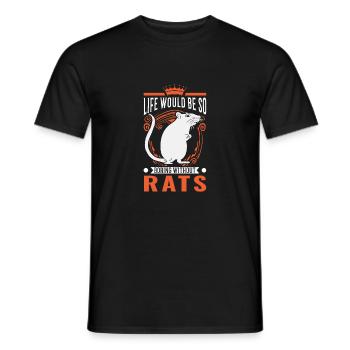Rat Gift Domestic Rat Rat Owner - Men's T-Shirt - black - Front - AI Model Male 178 light (178cm)