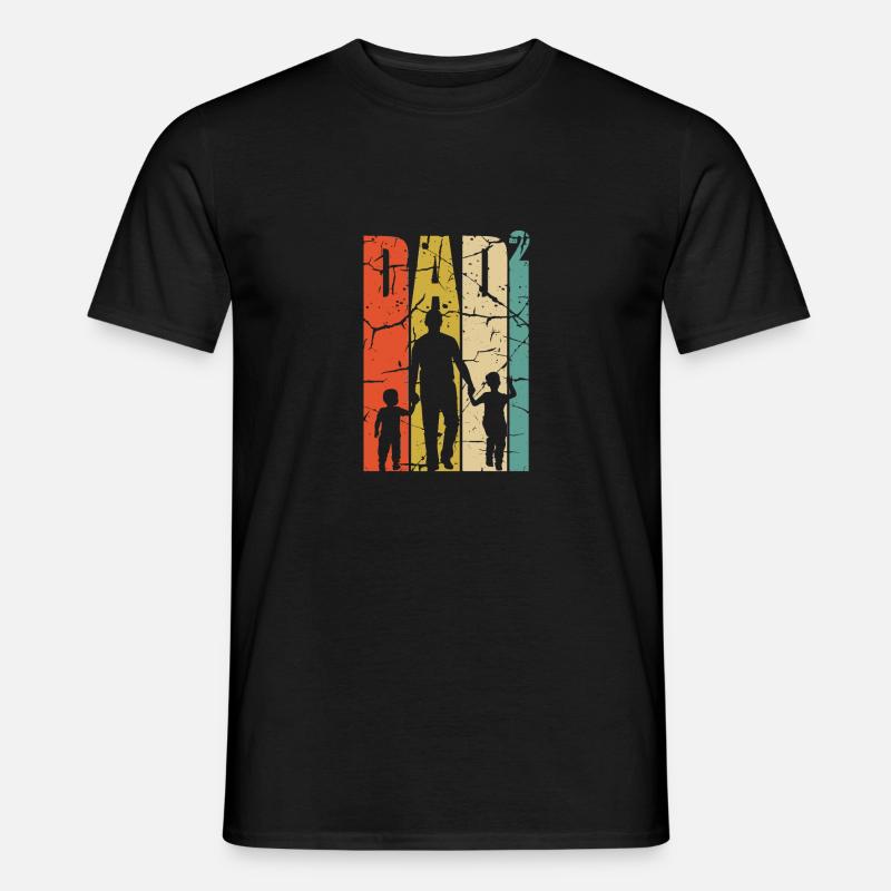 Dad hoch 2 - Männer T-Shirt - Schwarz