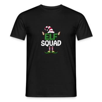 Elf Squad Funny Elves Family Christmas Matching - Men's T-Shirt - black - Front - AI Model Male 178 light (178cm)