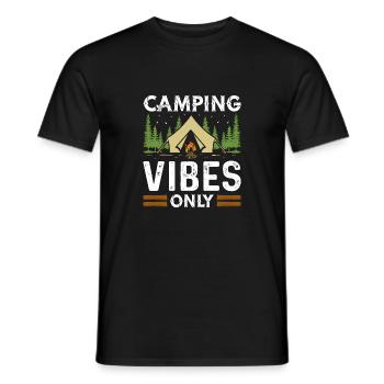 Camping vibes - Männer T-Shirt - Schwarz - Vorne - AI Model Male 178 light (178cm)