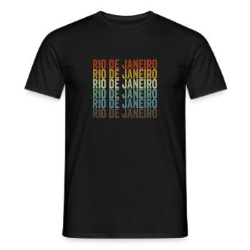 Rio de Janeiro Brésil Rétro Vintage - T-shirt homme - noir - Devant - AI Model Male 178 light (178cm)