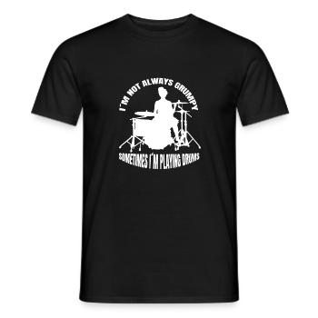 Batterie drôle en disant musicien batteur - T-shirt homme - noir - Devant - AI Model Male 178 light (178cm)