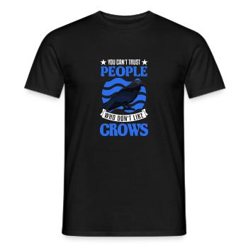 Crow Raven Raven Crow Keeping Crow Breeder - Men's T-Shirt - black - Front - AI Model Male 178 light (178cm)