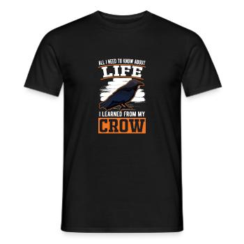 Crow Gift Raven Raven Crow - Men's T-Shirt - black - Front - AI Model Male 178 light (178cm)