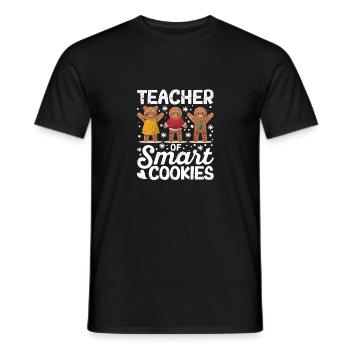 Professeur de Smart Cookies Gingerbread Man Noël - T-shirt homme - noir - Devant - AI Model Male 178 light (178cm)