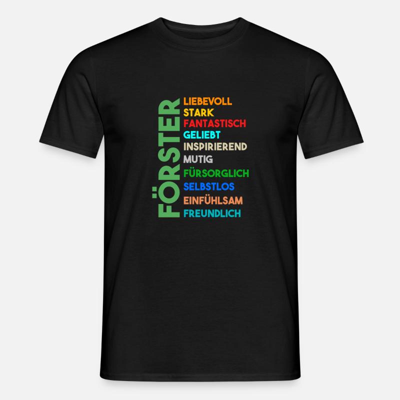 Waldarbeiter Holzfäller Waldarbeit Förster - Männer T-Shirt - Schwarz