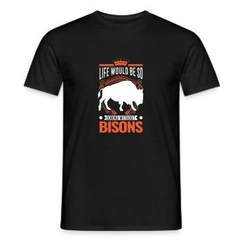Buffalo Gift Bison Water Buffalo Buffalo - Men's T-Shirt - black - Front - AI Model Male 178 light (178cm)