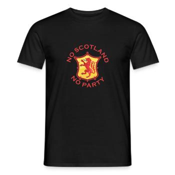 Nein Schottland Keine Partei Schottisch - Männer T-Shirt - Schwarz - Vorne - AI Model Male 178 light (178cm)