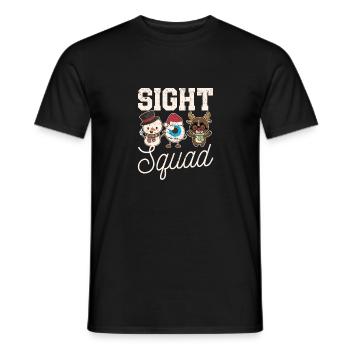 Sight Squad Funny Gnome Reindeer Santa Christmas - Men's T-Shirt - black - Front - AI Model Male 178 light (178cm)